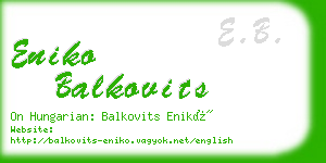 eniko balkovits business card